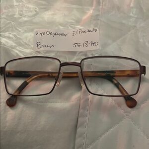 Brown Rectangular Eyeglasses